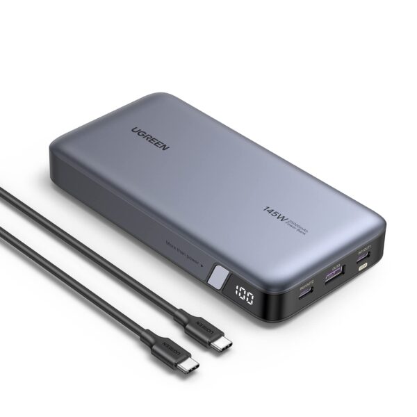 Ugreen PB205 25000mAh USB Type C 145W Portable Laptop-3 Ports Power Bank (90597A)